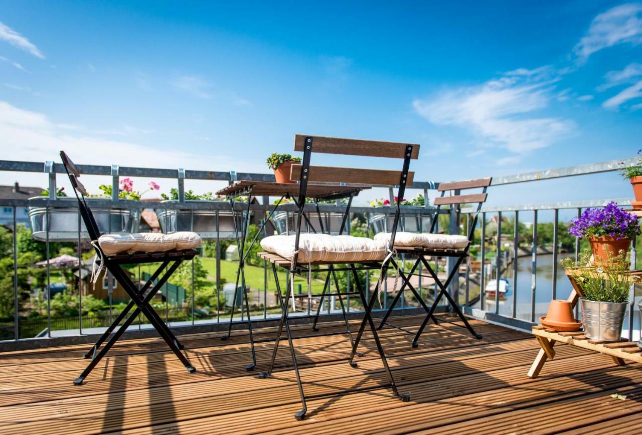 Deichkroenchen Ferienwohnung Altes Land Hamburg Jork Bagian luar foto